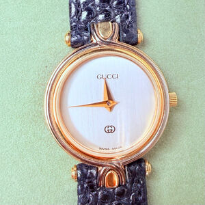 GUCCI Ladies 18K Gold Plated 4500L Swiss Watch VTG Box Papers Receipt BNIB 90's